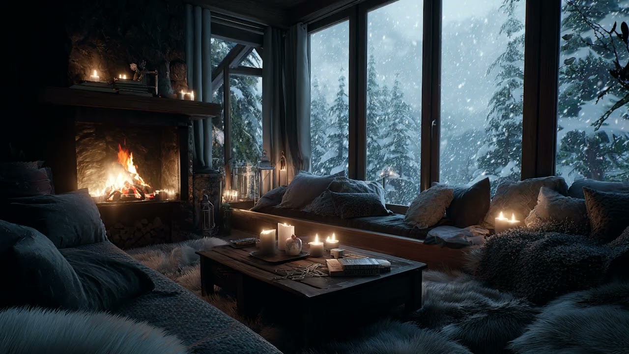 Warm Fireplace Piano - Deep Relaxing Music for Sleep, Focus, Study and Inner Peace