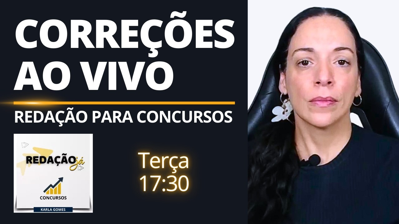 🚨CORREÇÃO DE REDAÇÃO AO VIVO | Redação para Concursos
