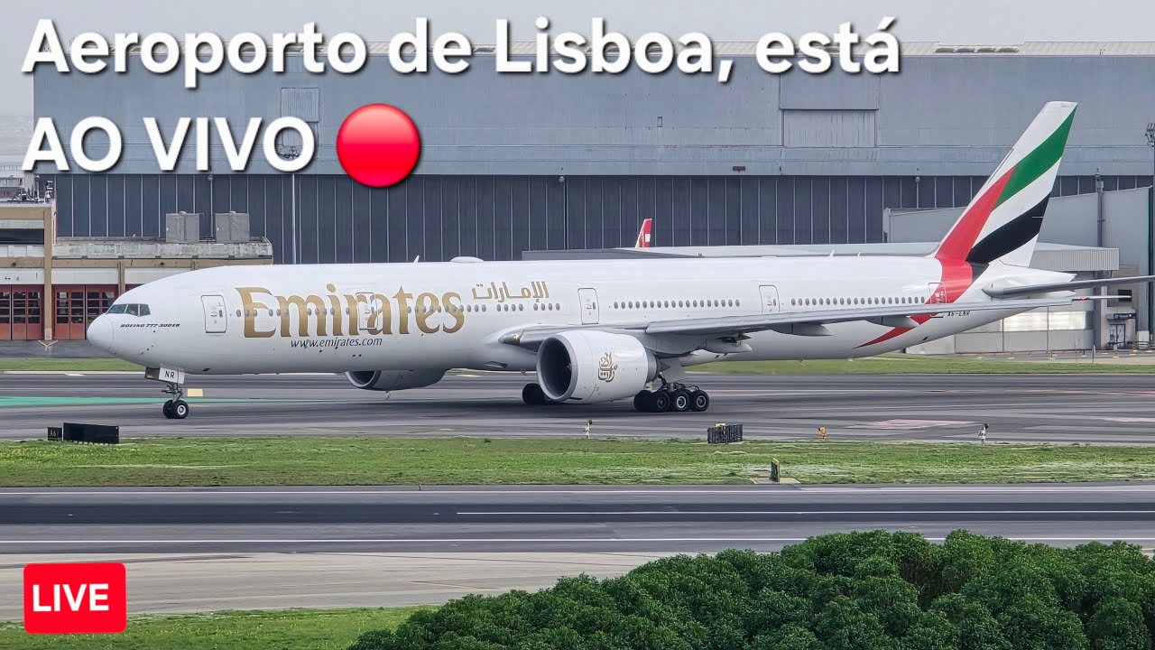Aeroporto de Lisboa PT.  está ao vivo!