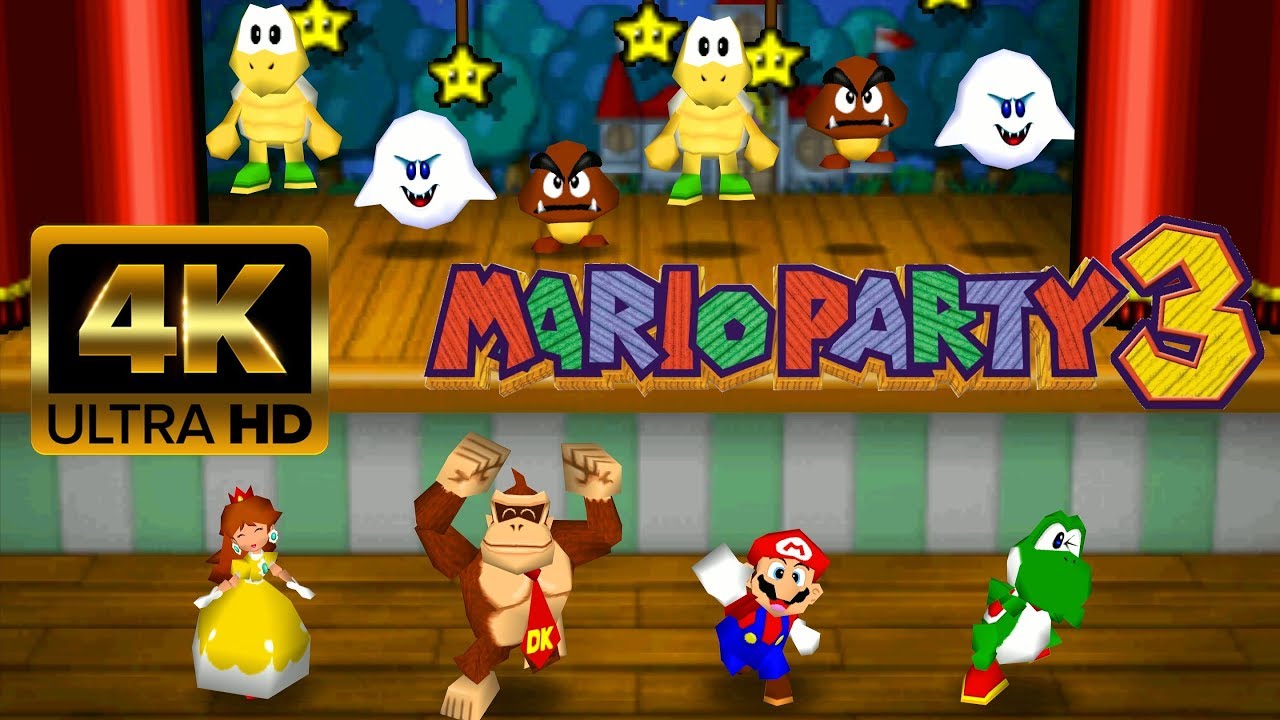Mario Party 3 - All 4-Player Minigames [4K]