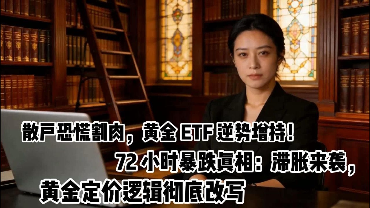 散户恐慌割肉，黄金 ETF 逆势增持！72 小时暴跌真相：滞胀来袭，黄金定价逻辑彻底改写 #黄金 #金价 #美国CPI #零距离看懂财经 #投资 #财经 #美股 #掘金计划2026