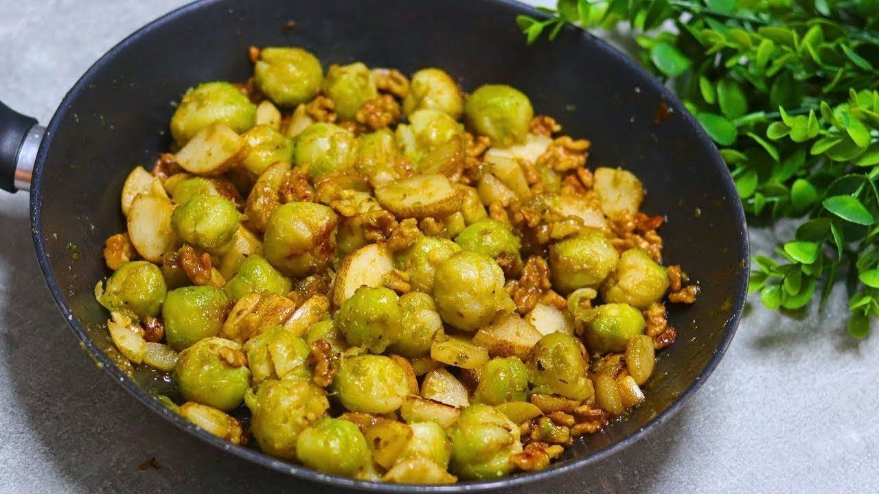 Dieser Rosenkohl in der Pfanne ist so lecker, dass ich den jeden Tag mache! Gerösteter Rosenkohl