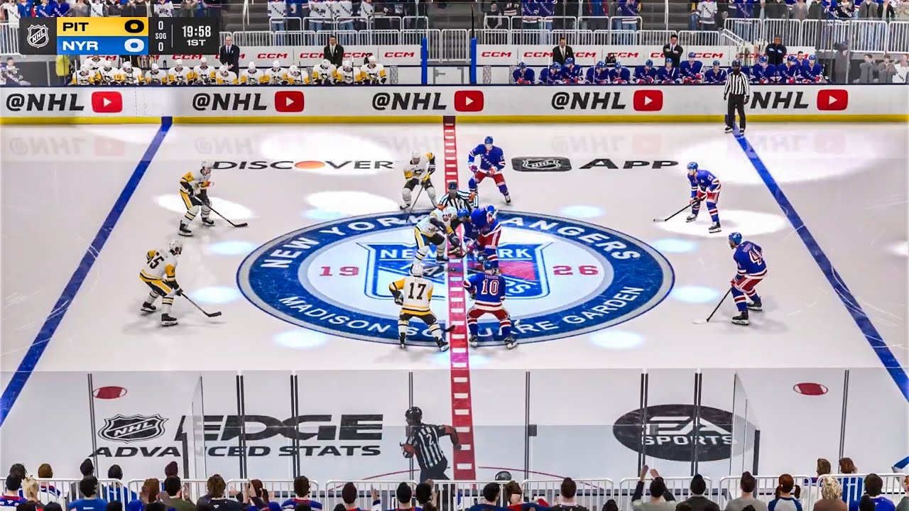 New York Rangers vs Pittsburgh Penguins 10/7/2025 NHL 26 Gameplay