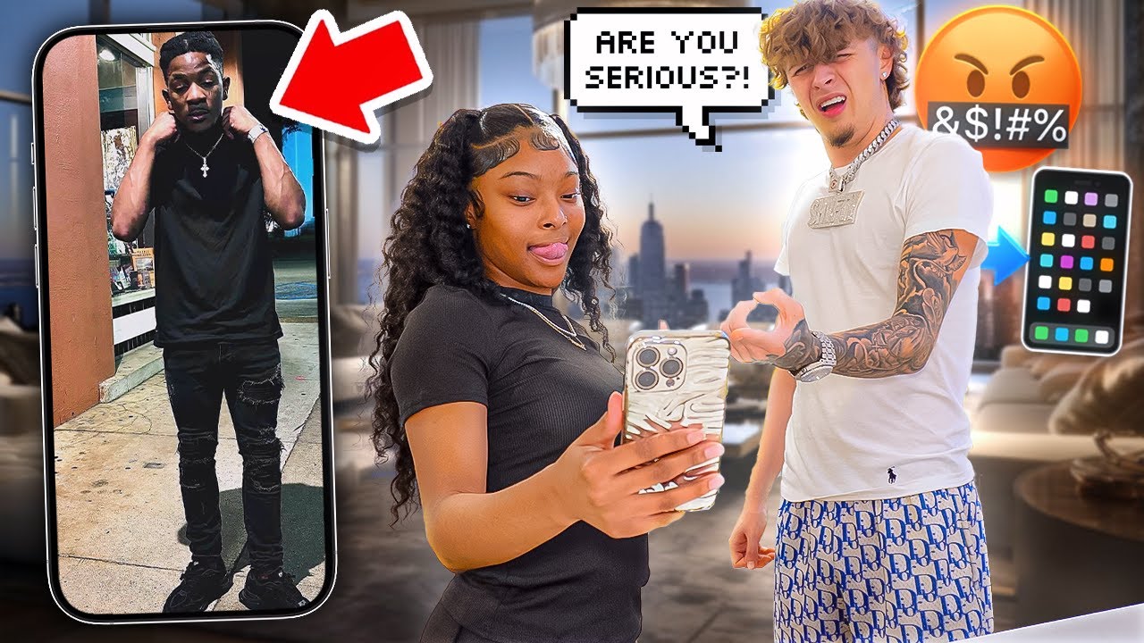 PUTTING MY BOYFRIEND’S BEST FRIEND AS MY LOCK SCREEN PRANK!😳 *GETS HEATED*