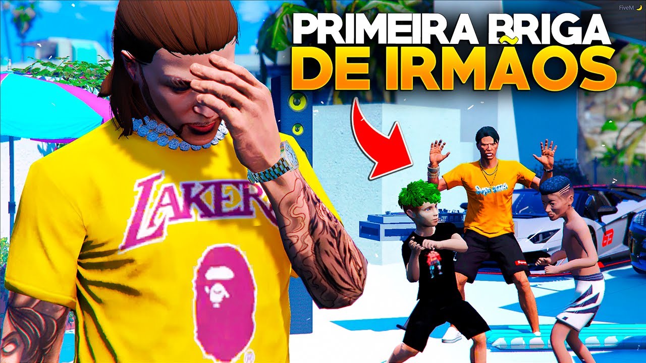 GTA V : VIDA DE RICO | THURZIN QUER IR EMBORA!😰MEUS FILHOS BRIGARAM POR CAUSA DE FREE FIRE! | EP#87