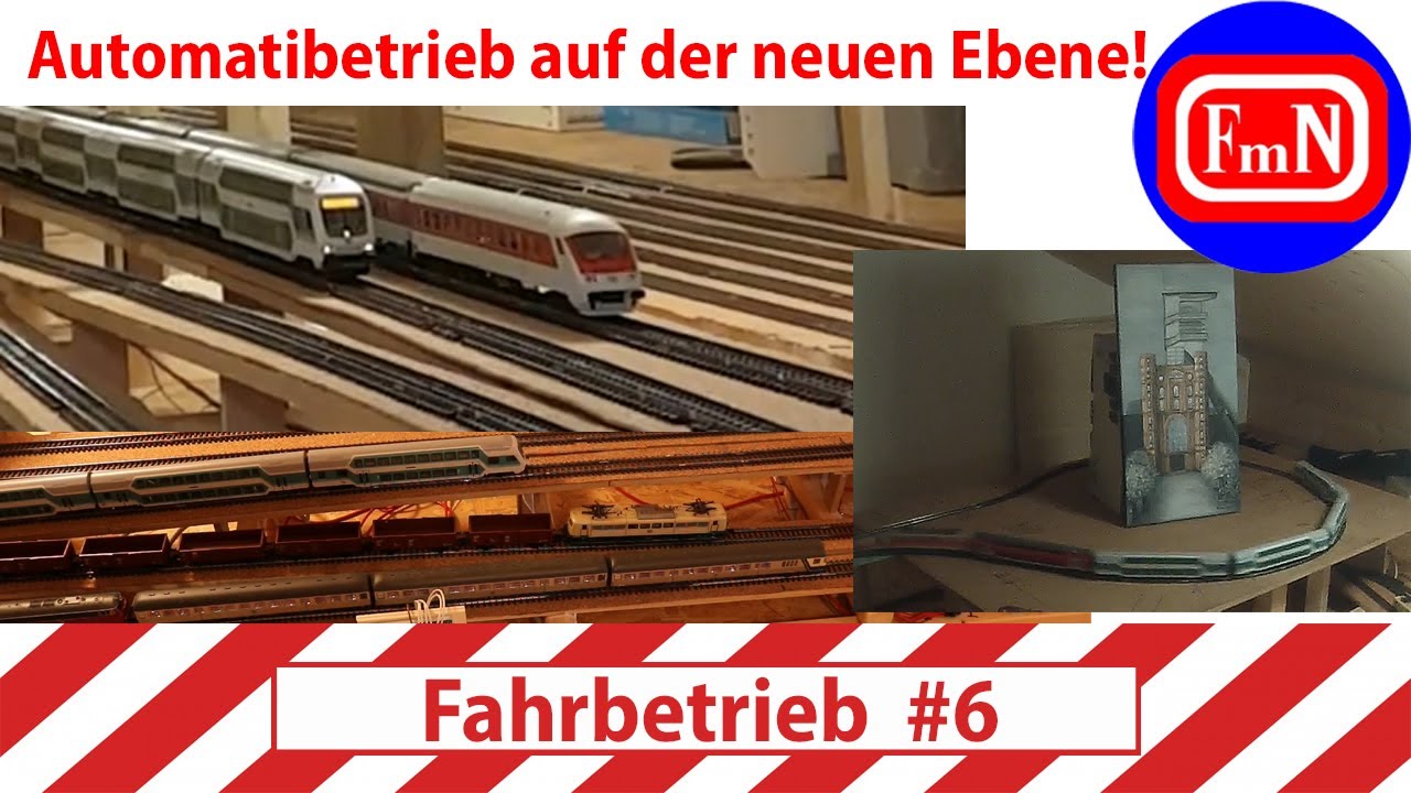 Fahrbetrieb #6 / Baubetrieb # 17.5, Automatikbetrieb auf der Märklinbahn, endlich die 2. Ebene dabei