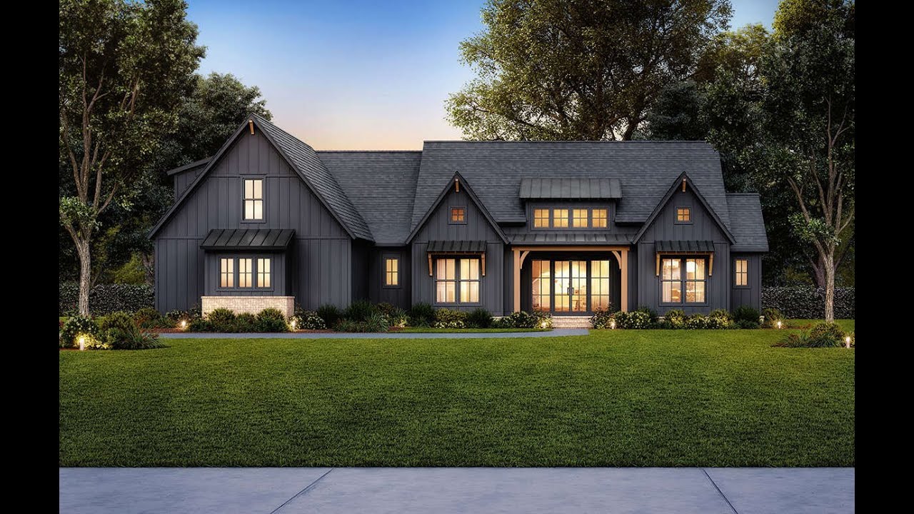 Stunning One-story 4 Bedroom Modern Farmhouse | Plan 4534-00110