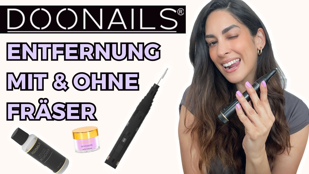 DOONAILS💅🏽! ENTFERNUNG mit FRÄSER & REMOVER! DIPPING POWDER NAILS Tutorial & Review | Angela Mel