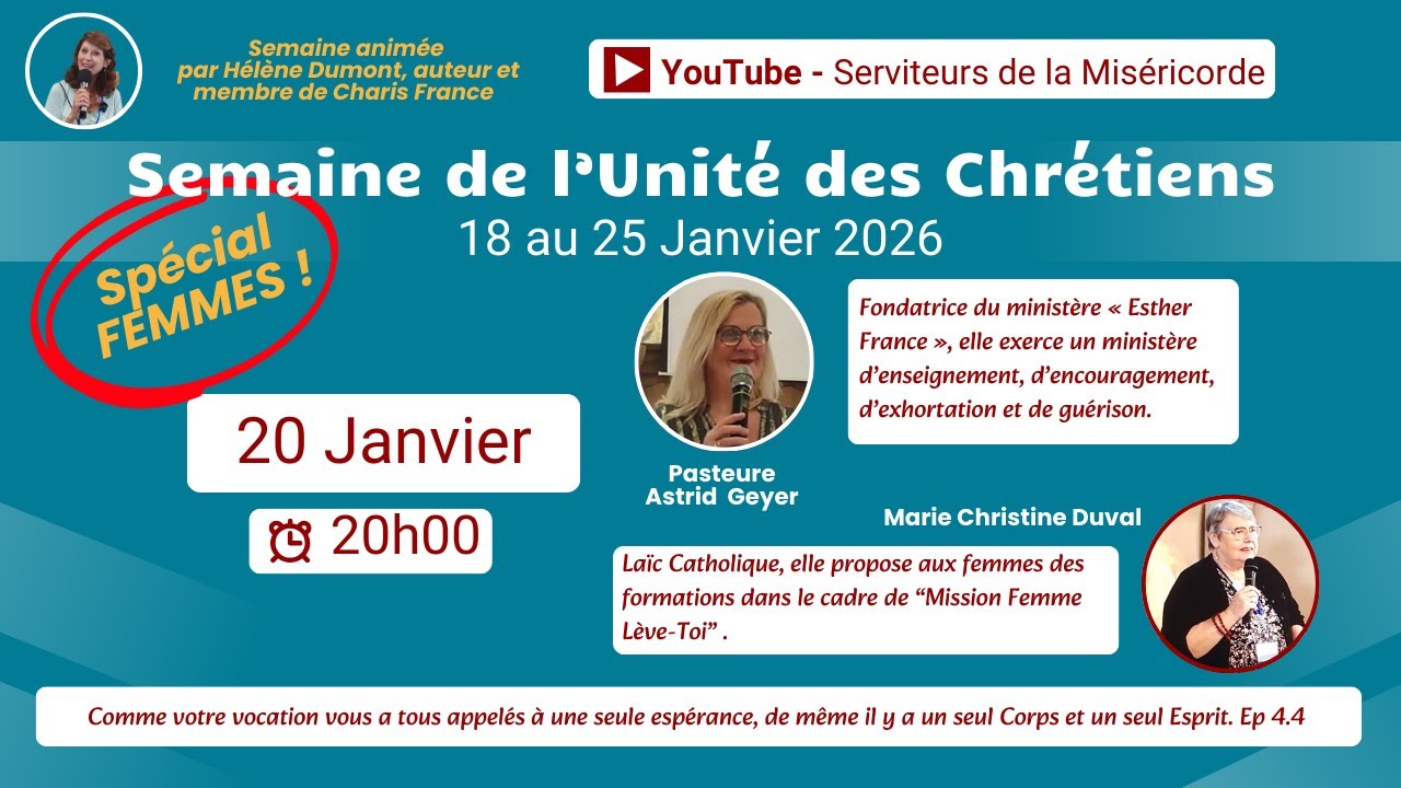 Jour 3 Semaine de l'Unité - Astrid Geyer et Marie Cristine Duval