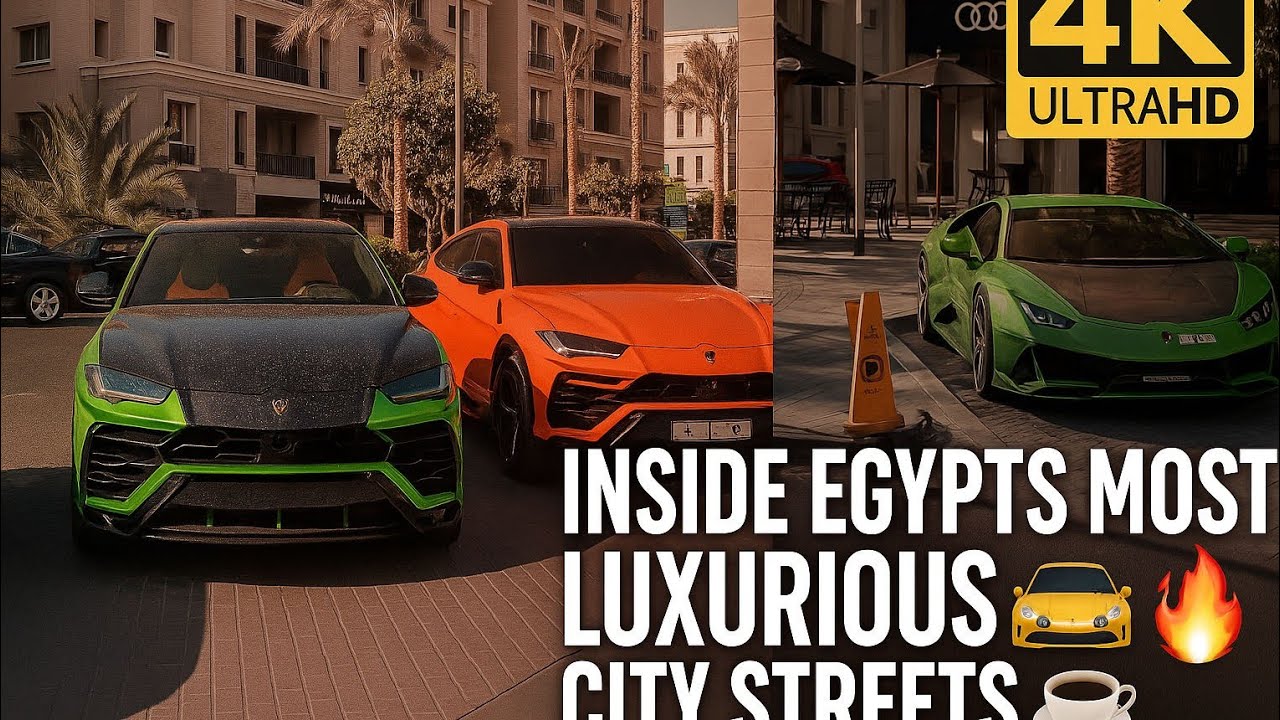 A Walk Through Egypt’s Most Stylish Street | 4K Luxury Cars, Cafés & Lifestyle