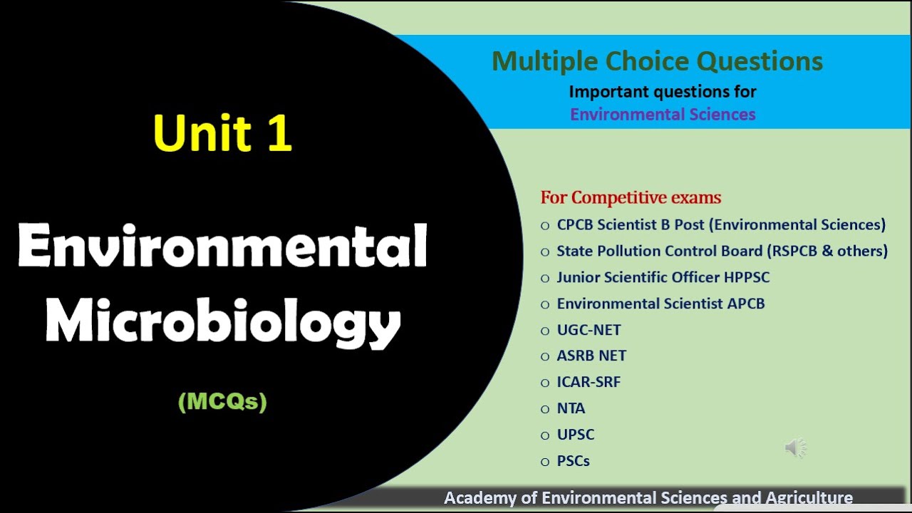 Environmental Microbiology CPCB Scientist B Exam I Environmental Microbiology MCQ I CPCB I