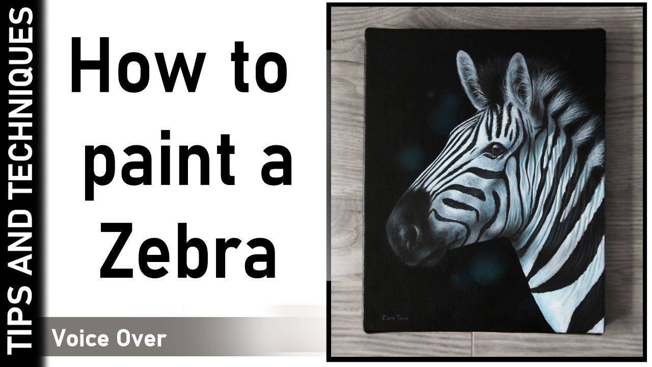 HOW TO PAINT A ZEBRA IN ACRYLICS