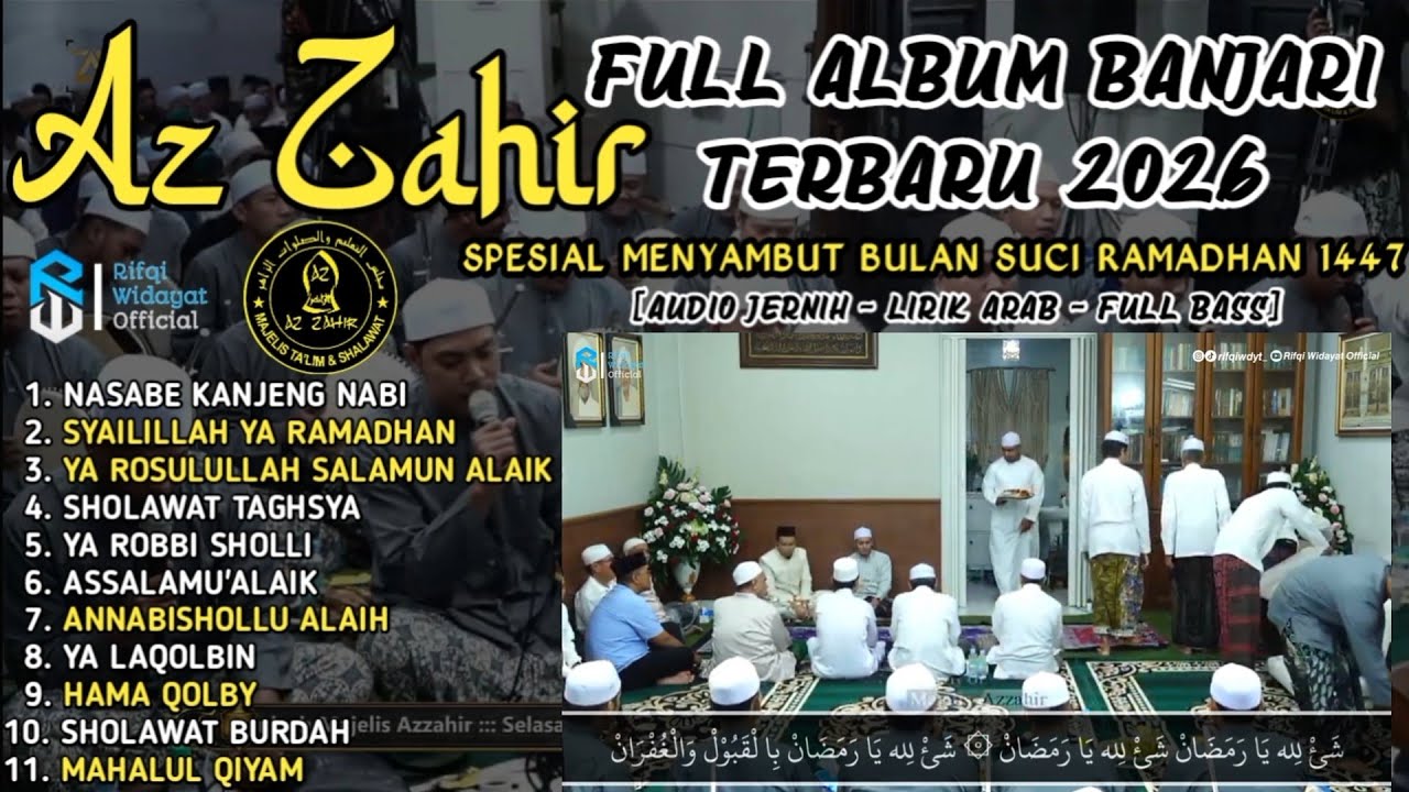 Terbaru 2026 ❗Kumpulan Sholawat Banjari Pilihan Terpopuler Majelis Az Zahir | Full Lirik Sholawat