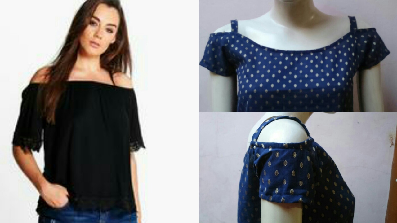 Off shoulder top DIY | Off shoulder dress drafting, cutting and stitching step by step tutorial