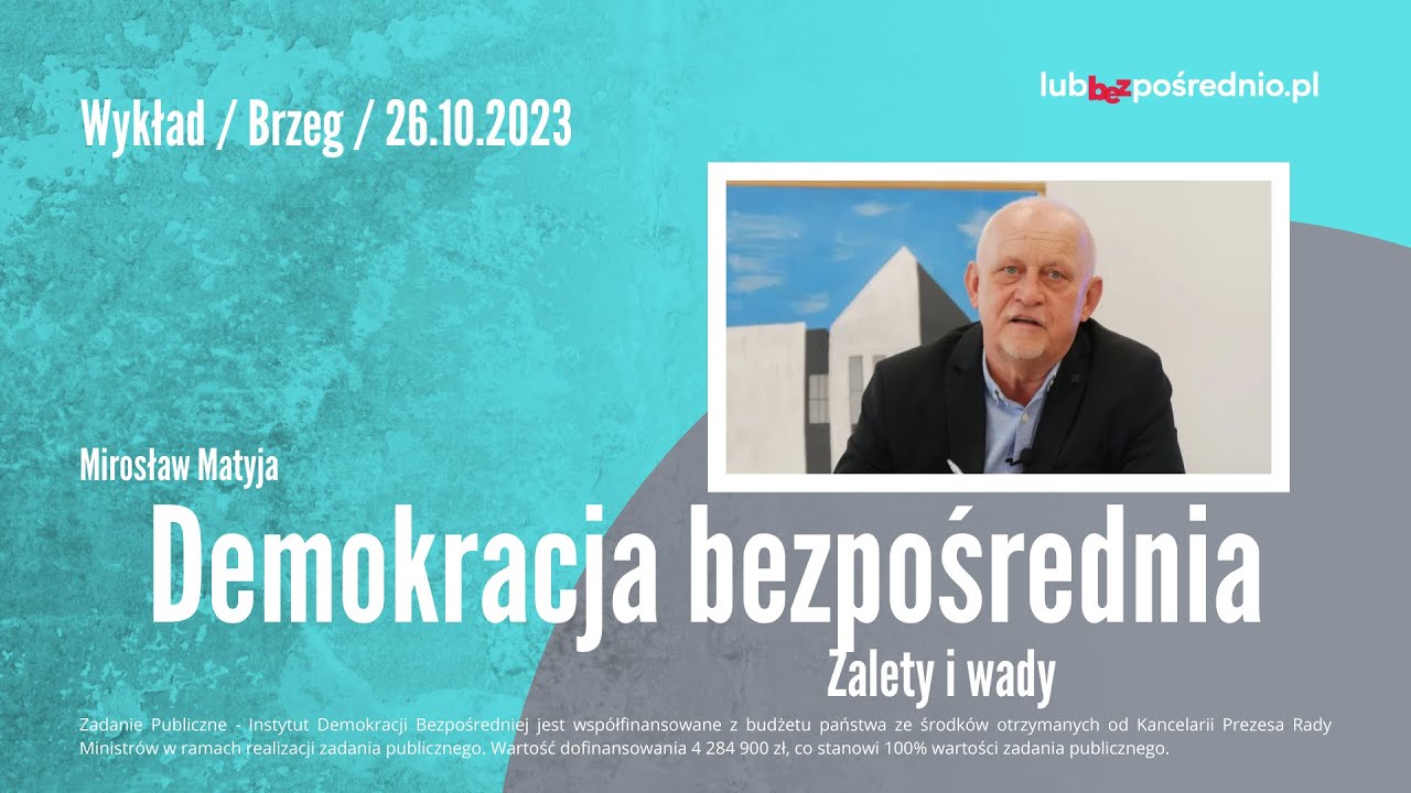 Prof. Mirosław Matyja: Oddawanie decyzji innym jest bardzo wygodne. Na krótką metę | Wykład Brzeg