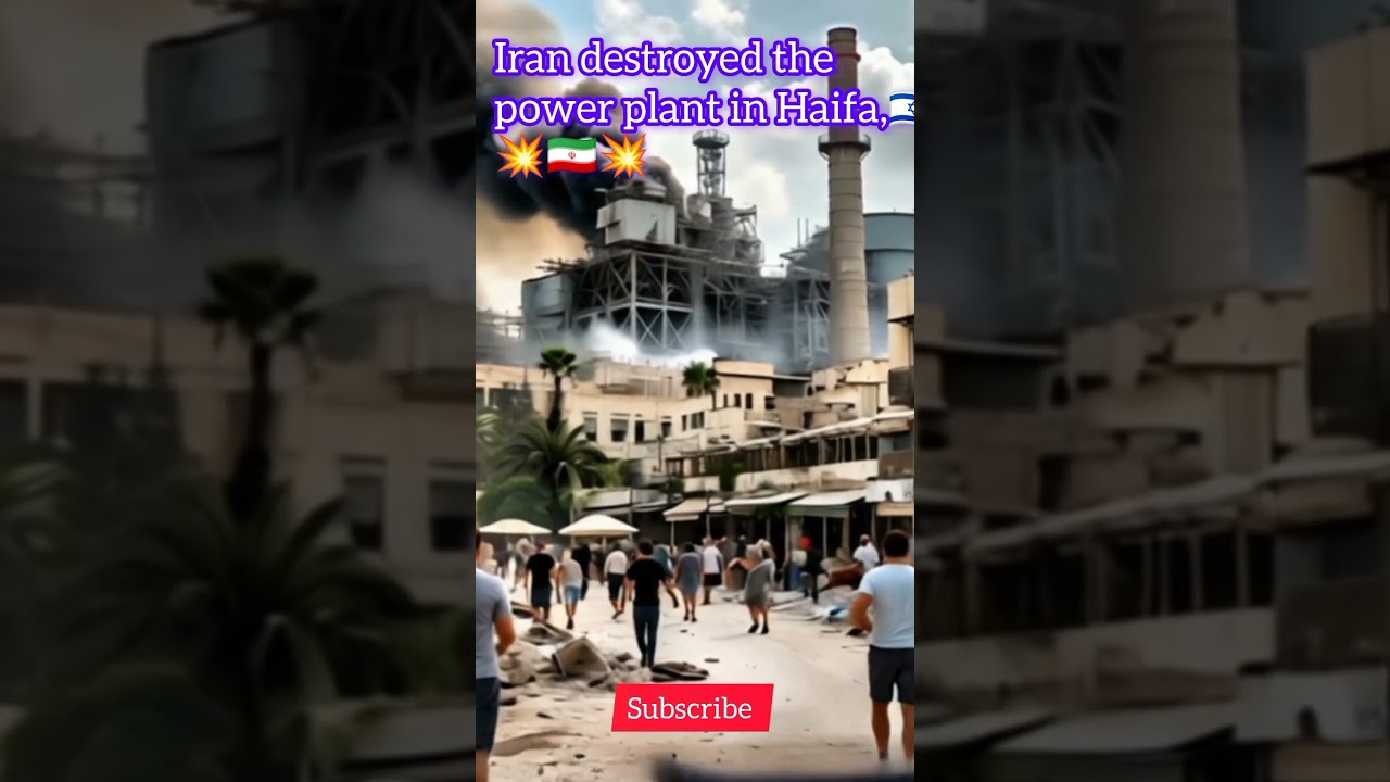 Iran destroy power plant in Haifa😯#iran#Haifa#duet #music #ai #motivation