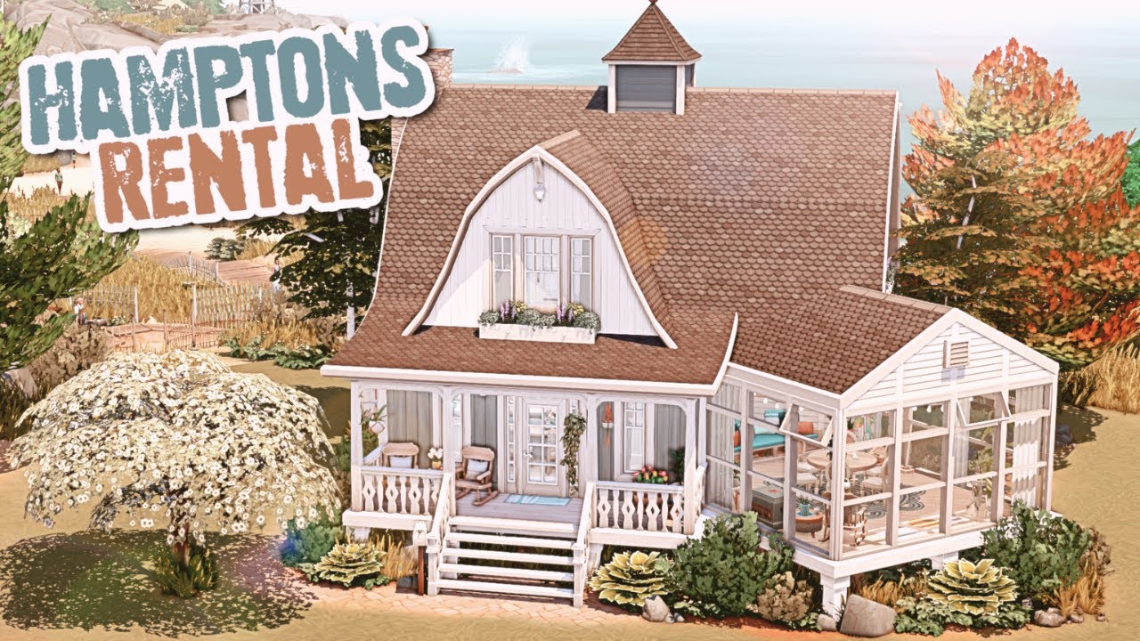 HAMPTONS BEACH HOUSE RENTAL ⚓️ Rebuild Brindleton Bay | The Sims 4: Speed Build