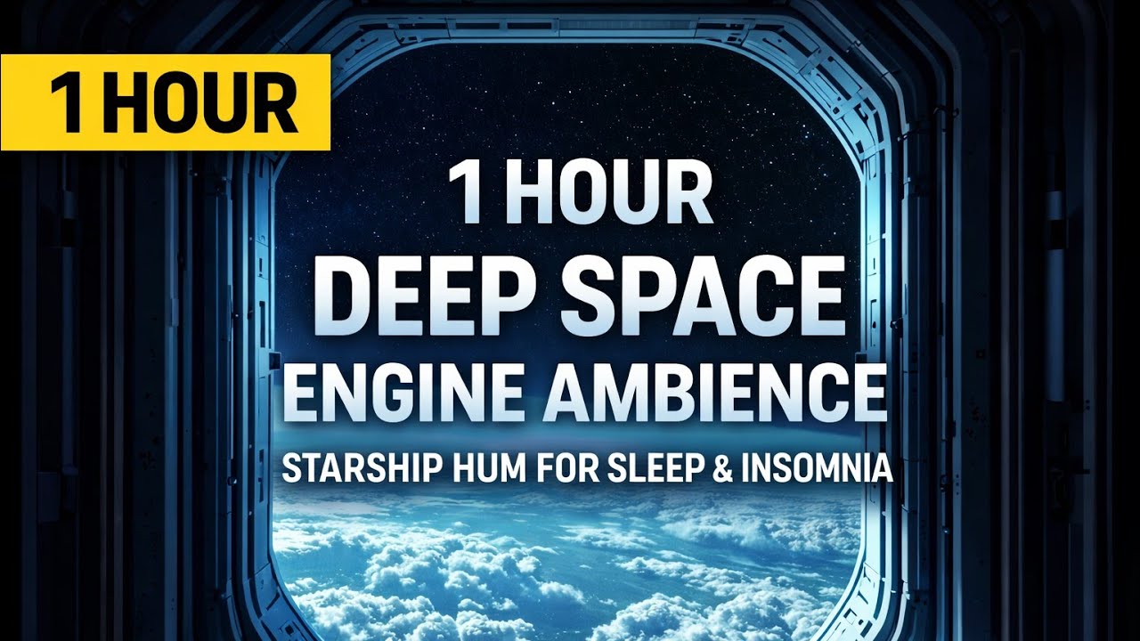 Deep Space Engine Ambience | 1 Hour Immersive Spaceship Hum for Sleep, Study & Deep Relaxation 4K