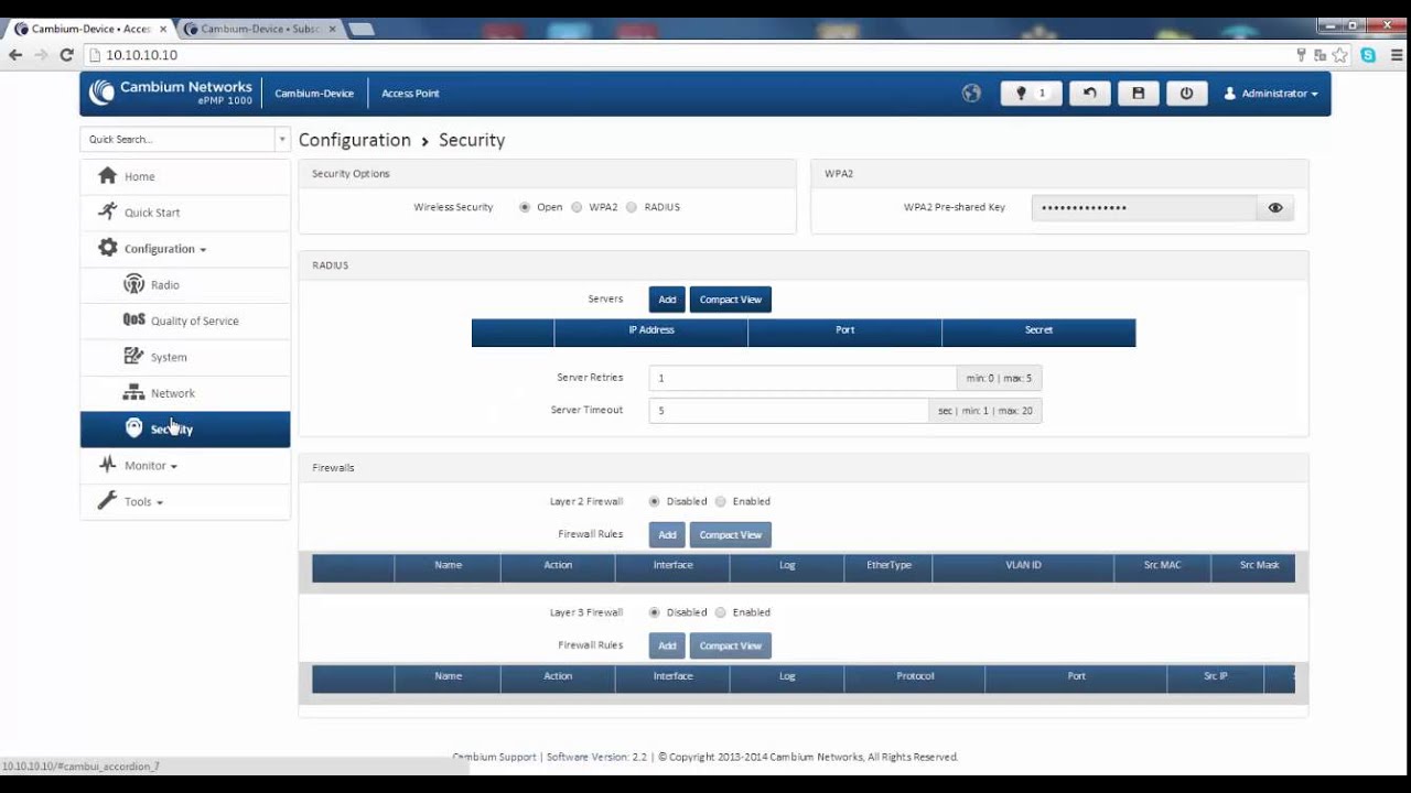 ePMP 1000 - Cambium Networks - Configuración PMP & PTP : Soft ver 2.2