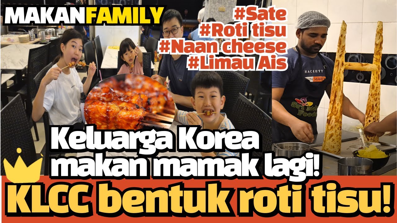 Making KLCC with Roti Tisu?! Korean Family Who Truly Loves Malaysian Food! Bina KLCC Guna Roti Tisu