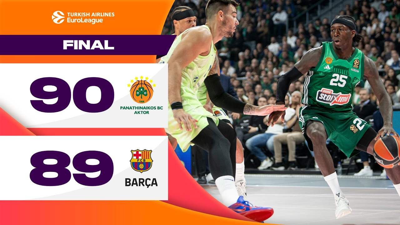 One-Point Thriller | Panathinaikos &ndash; Barcelona | BASKETBALL HIGHLIGHTS R13 2024-25