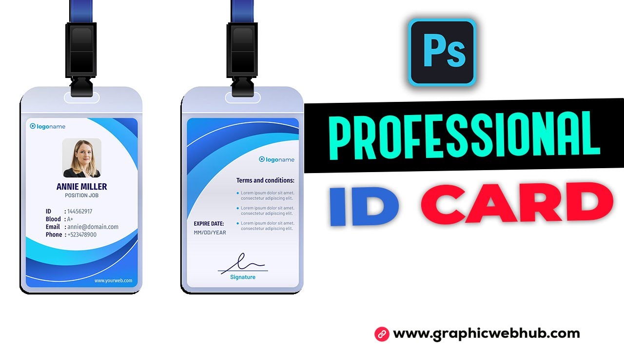 Design a Professional ID Card📝 | Photoshop Tutorial