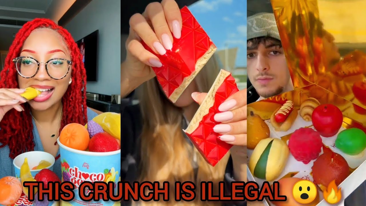 Ultimate Crunchy Dessert Mukbang 🍓 Dubai Chocolate, Tanghulu & Viral Sweet Treats ASMR