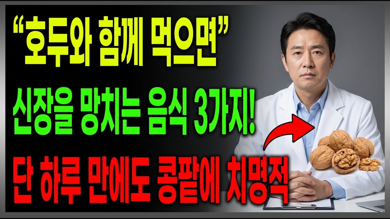 호두와 함께 먹으면 신장을 망치는 음식 3가지! 단 하루 만에도 콩팥에 치명적일 수 있습니다