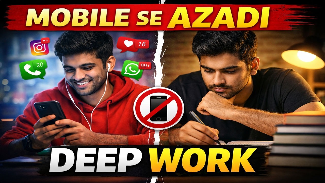 Mobile distraction khatam! Deep Work se success ka secret | Deep Work Book Summary Hindi
