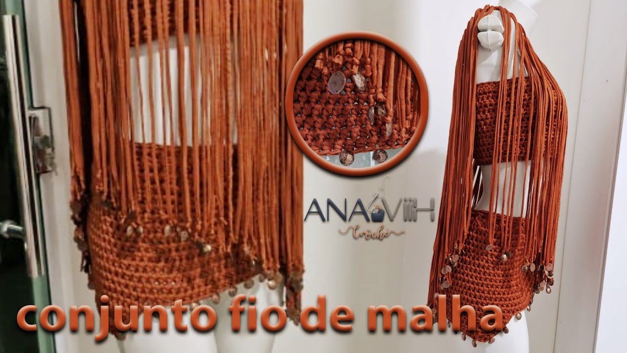 conjunto feito com fio de malha