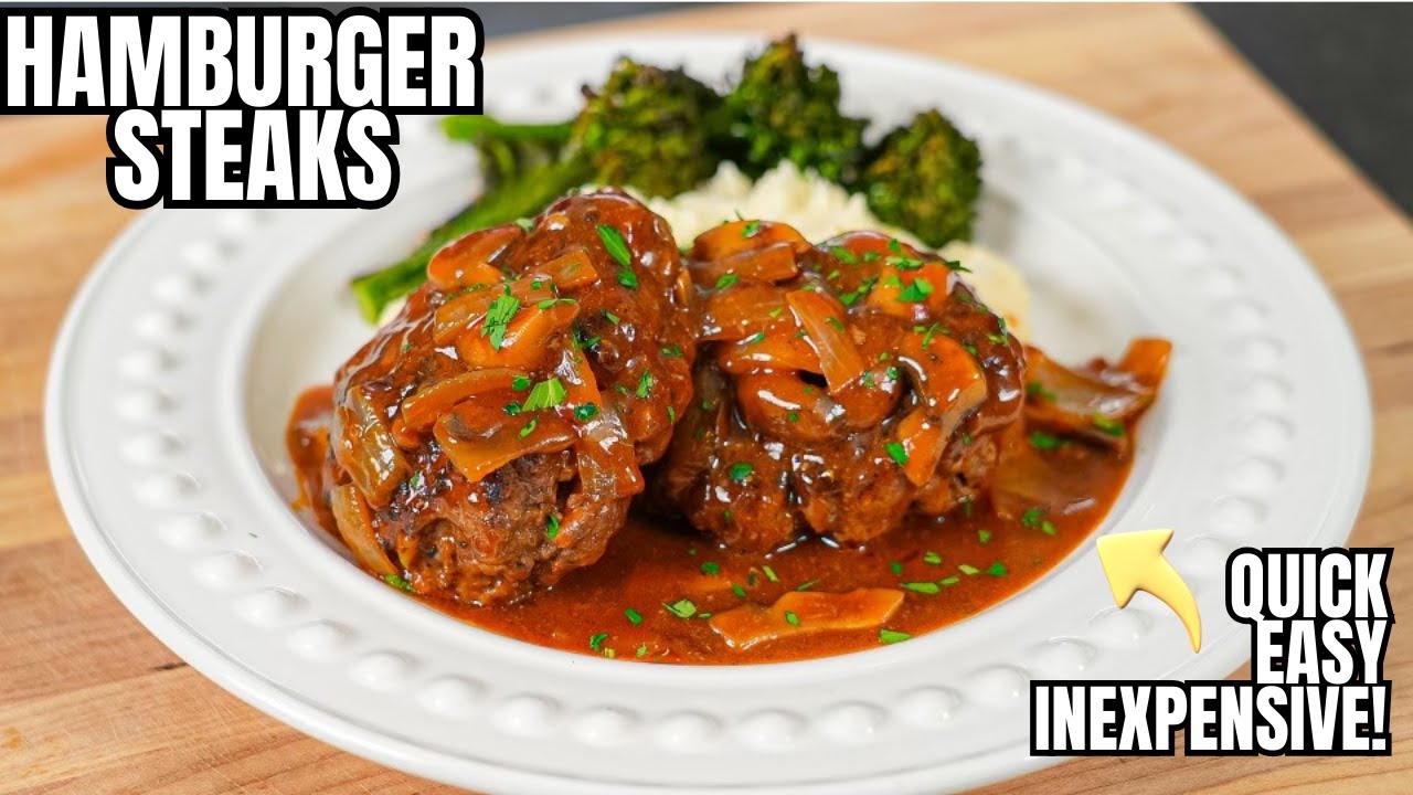 Flavorful, Easy and Inexpensive Dinner Recipe (Hamburger Steak & Gravy)