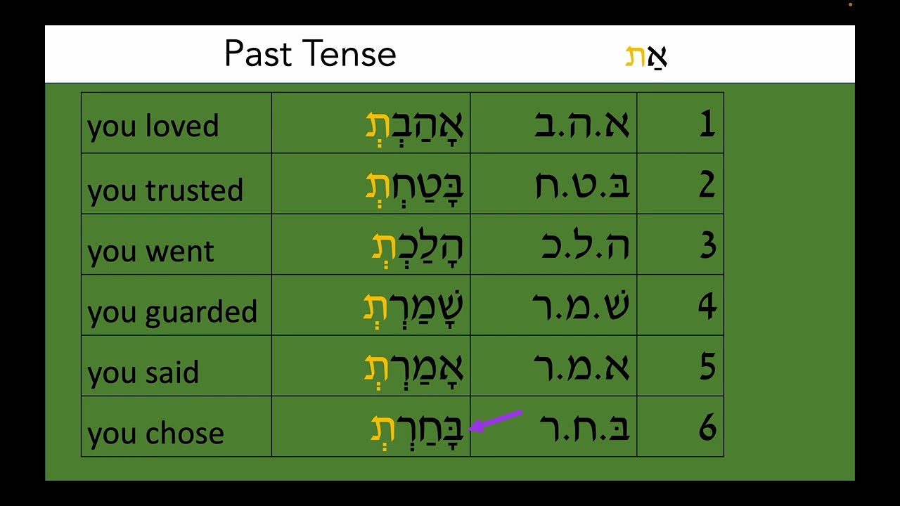 Prayerbook Hebrew 13 Verb Patterns