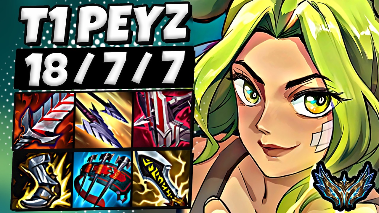 T1 Peyz Zeri vs Jinx [ ADC ] Korea Challenger 2043 LP | Patch 26.3