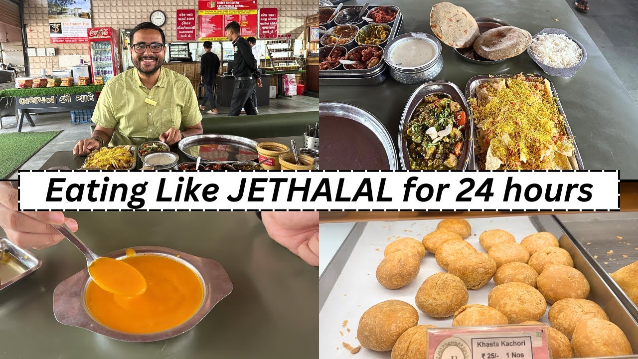I ate like JETHALAL for 24 hours 😱 | Undhiyu, Dal Dhokli, Gujarati Kadhi and more (Part 2)