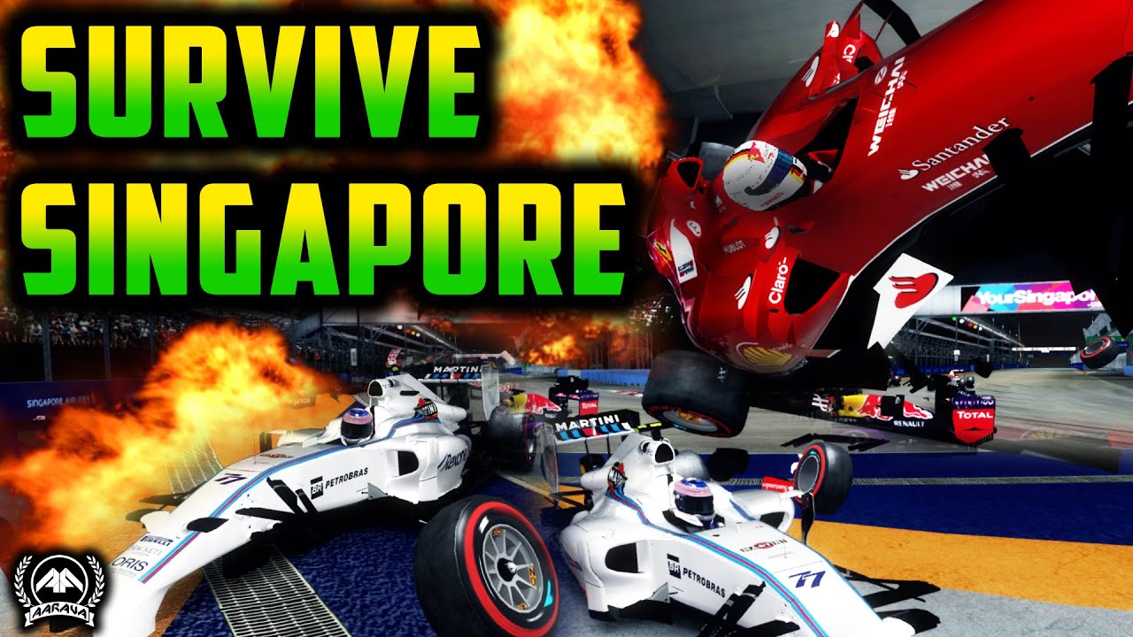 SURVIVE SINGAPORE - Realistic Damage F1 2014 (F1 2015 MOD)