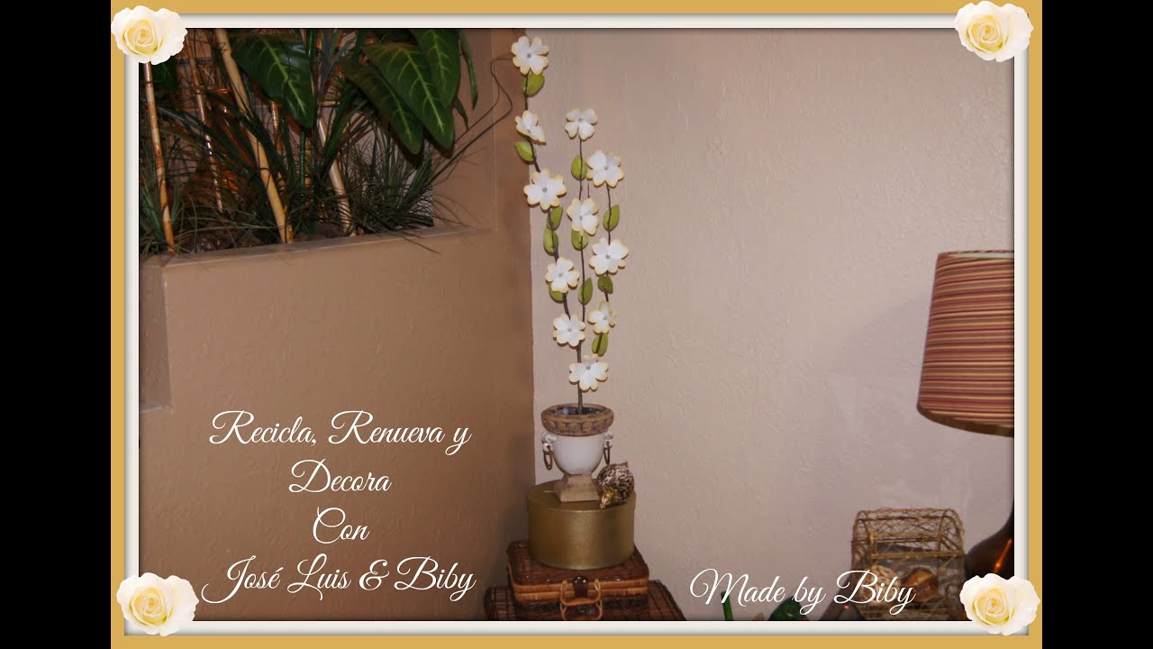 DECORA CON FLORES DE PAPEL  ADORNO DE PRIMAVERA