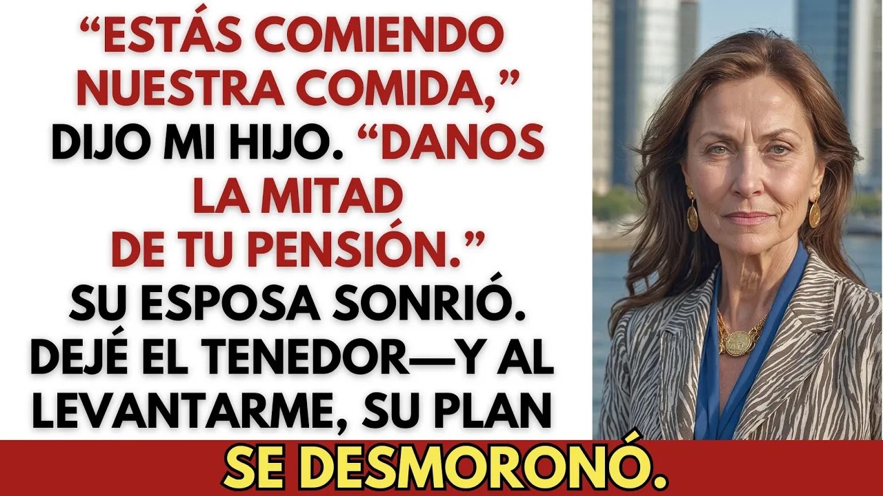 En una Cena Familiar, Mi Hijo y Su Esposa Exigieron la Mitad de Mi Pensión—No Esperaban M