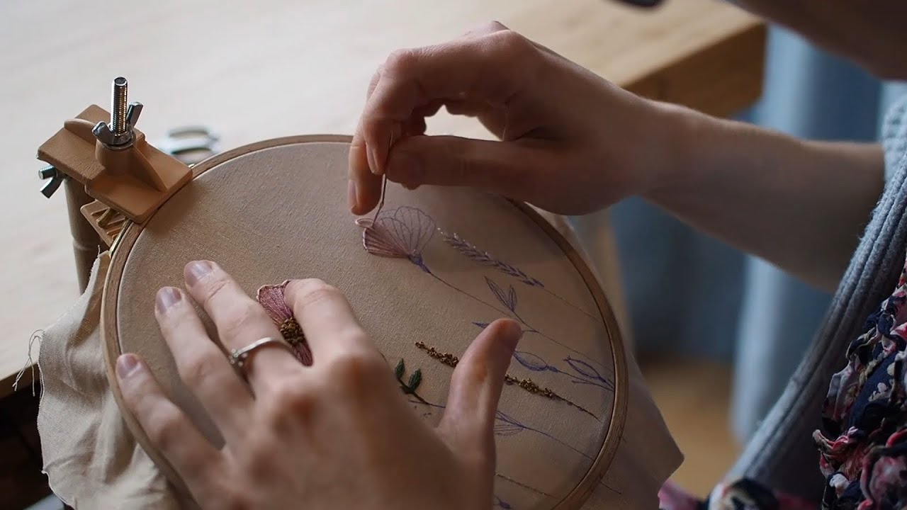 Instrukcja Haftowania Łąki - Lekcja 3 Trawa wiecha - DOM W KWIATACH