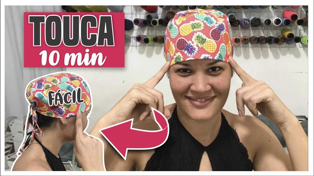 Como fazer Touca Culinária ou Cirúrgica Molde  Passo a Passo