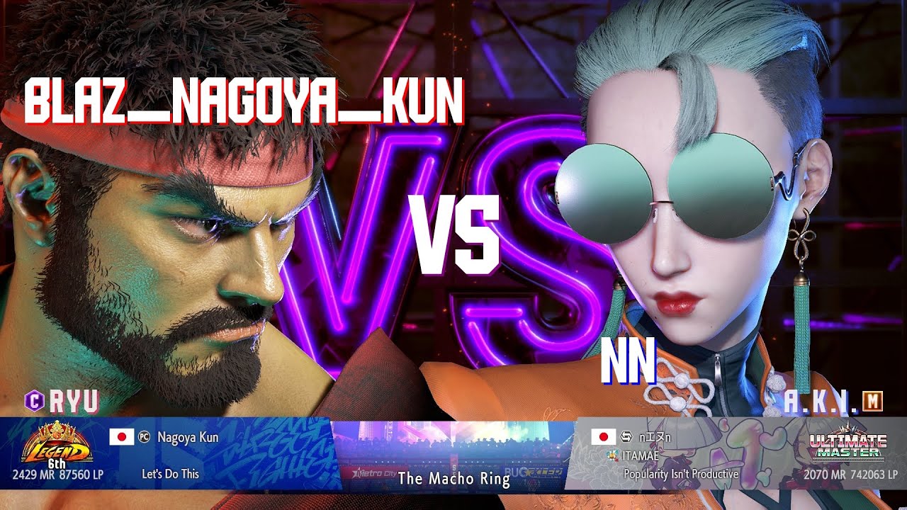 SF6 Blaz_Nagoya_Kun (Ryu Classic) Vs nn (A.K.I. Modern)