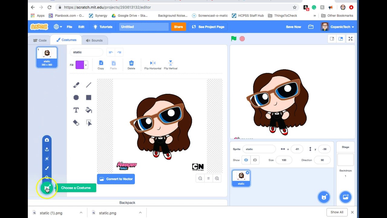 Scratch - Making Powerpuff Sprites