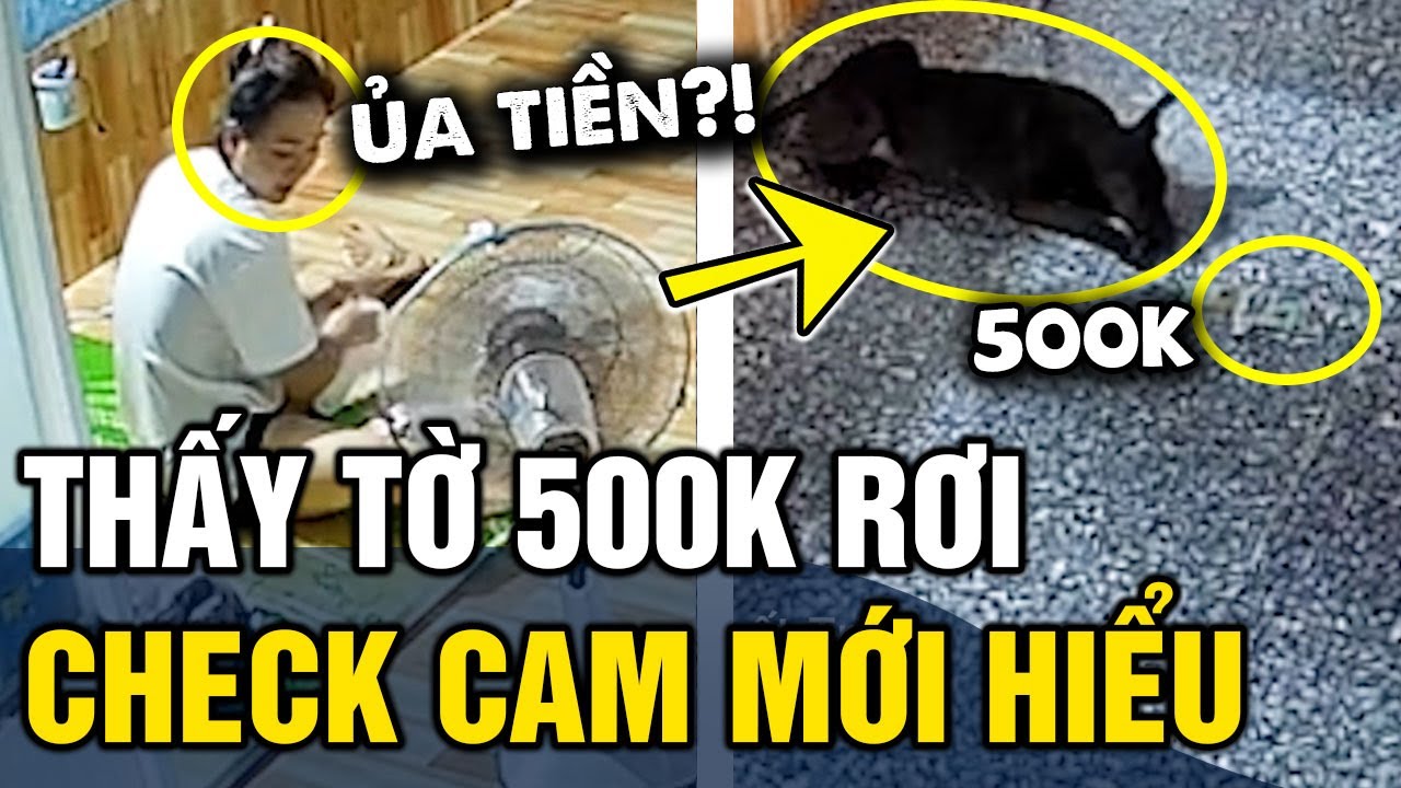 Thấy tờ 500K ở đâu 'RƠI GIỮA NHÀ', cô gái 'XEM LẠI CAM' nhận ra lộc từ đứa bạn lông đen | Tin 3 Phút