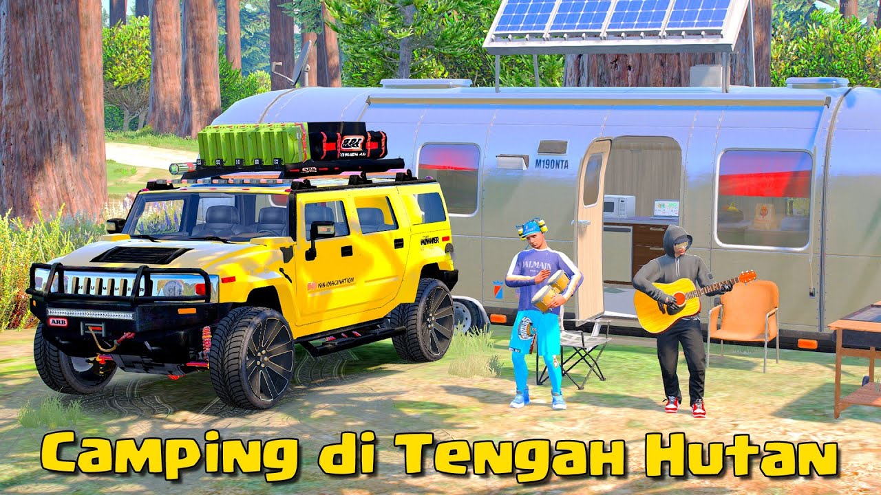 BERKEMAH DI HUTAN DENGAN CAMPER TRAILER Di GTA 5 Indonesia