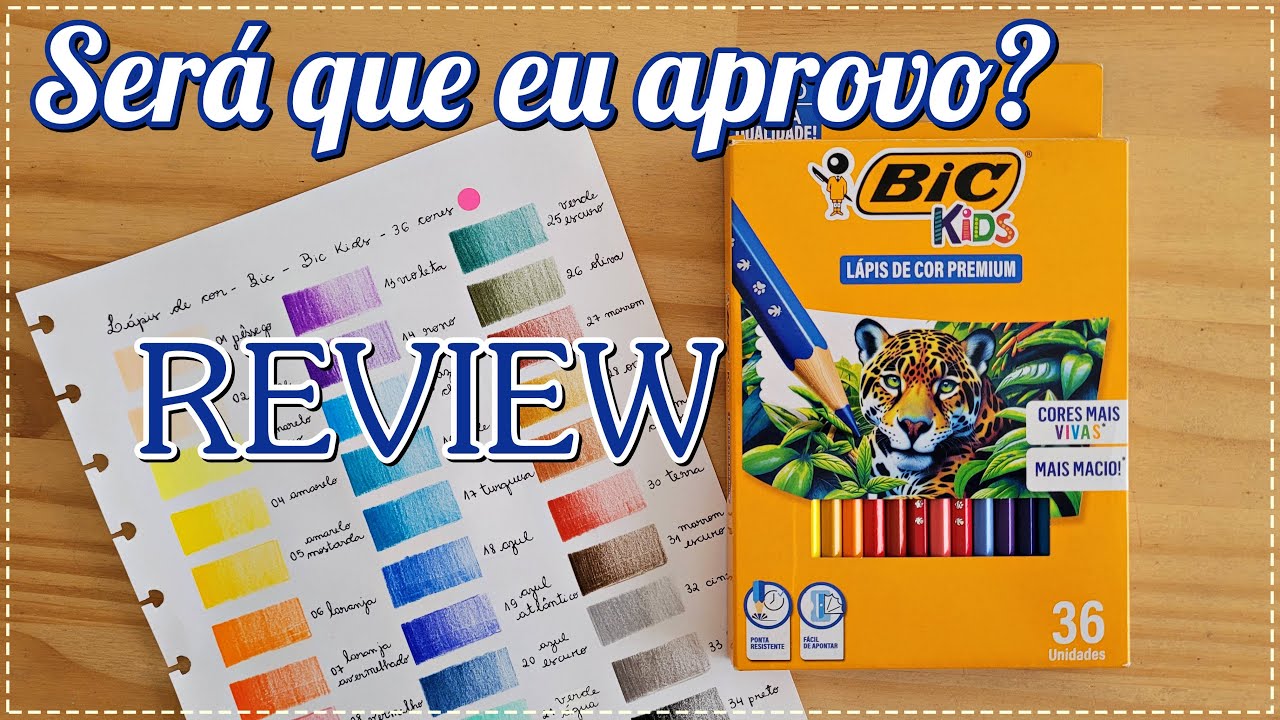 REVIEW - Lápis de Cor  36 cores - Bic Kids
