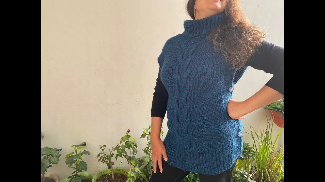 कहीं नहीं मिलेगा ऐसा अलग स्टाइल का स्वेटर | Knitting Long Half Sweater for ladies | Elegant Pullover