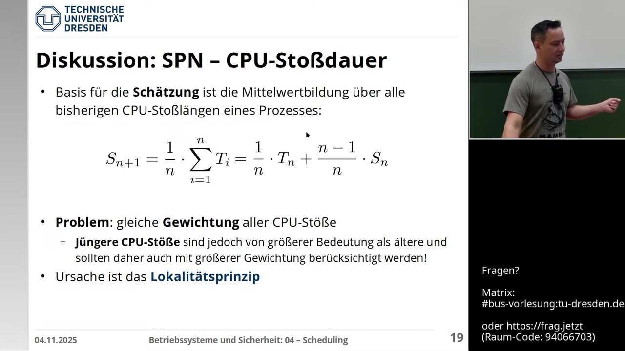 Vorlesung Betriebssysteme – 04.2, 5.1 Synchronisation