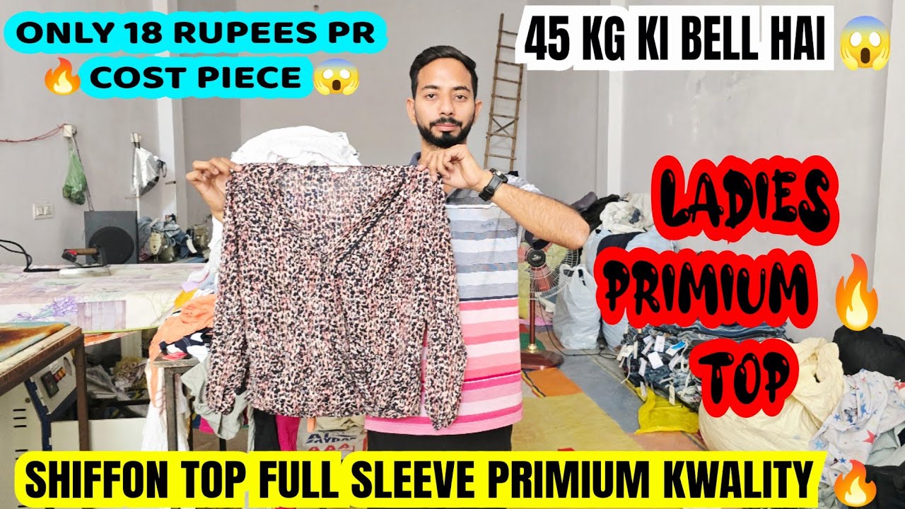 LADIES SHIFFON TOP 🔥| A + KWALITY 😱 | BREND NEW STOCK💥|PANIPAT NOORWALA  |