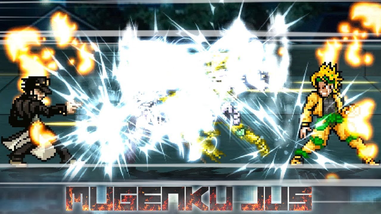 STOPING TIME WHILE TIME STILL STOPS! INTENSE BATTLE! Jotaro vs Dio - JoJo MUGEN JUS
