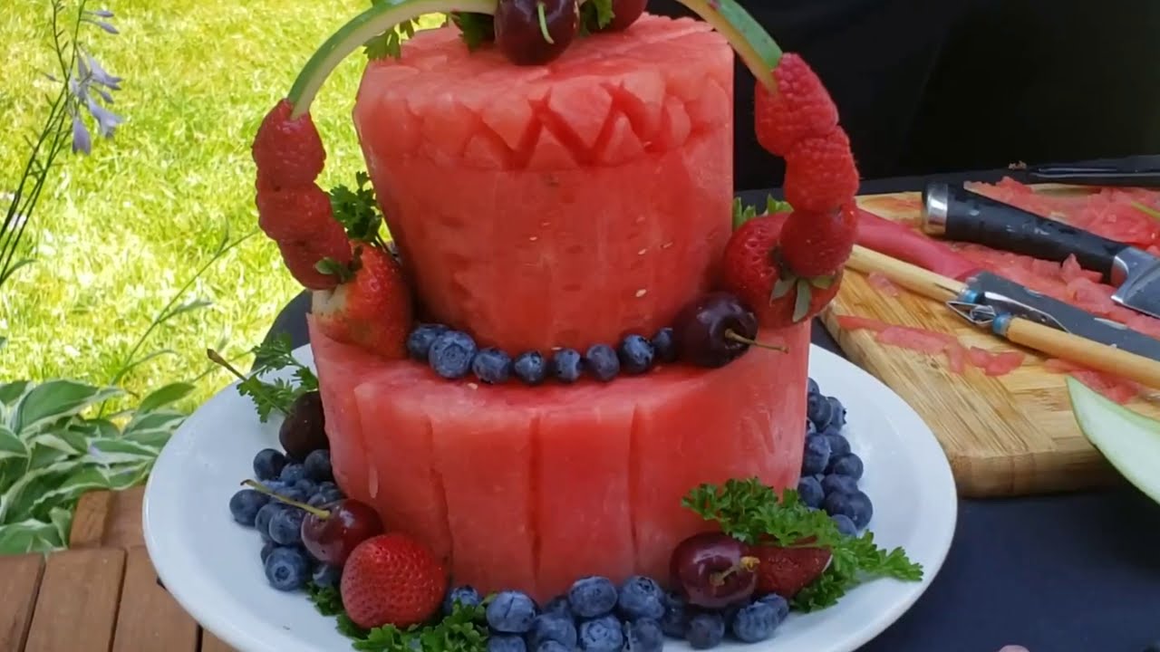 FRUIT CARVING FILM WITH DRONE #MANTIS #fruit