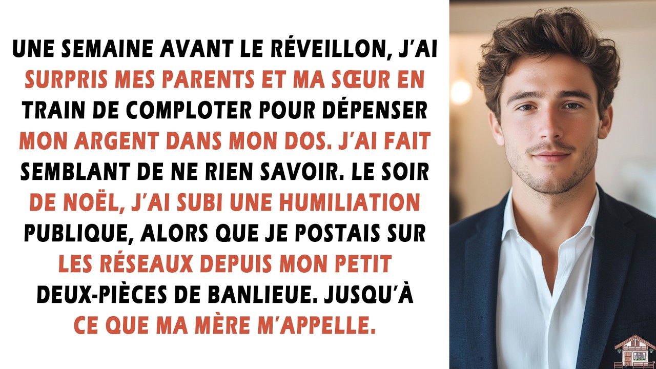 Une semaine avant le Réveillon, j’ai surpris mes parents et ma sœur en train de comploter pour...